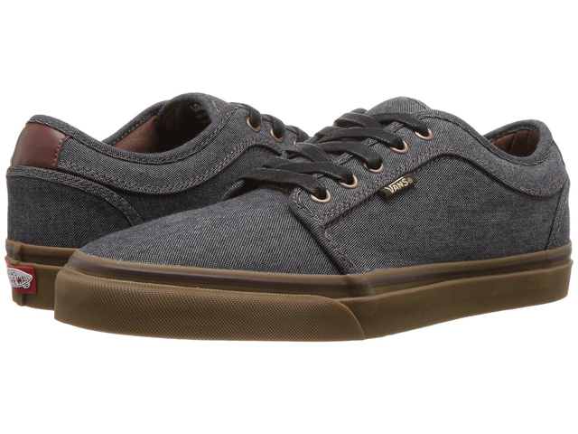 vans chukka low oxford black & gum skate shoes