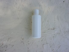 Pack of 5 - 4 oz, White HDPE Cosmo Plastic Bottles W/ White Disc Caps