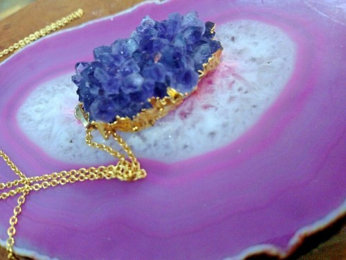 VINTAGE ITALIEN VERMEIL GOLD AUF 925 24"x 1mm HALSKETTE 3 GRAMM & AMETHYST ANHÄNGER - Bild 5 von 6