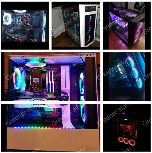 1/3/5/6 Pack 120MM RGB PC Case Fan Set Kit Hub Controller Remote Control Cooling - Picture 5 of 16