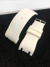 24mm white rubber band,fits joe rodeo master watch