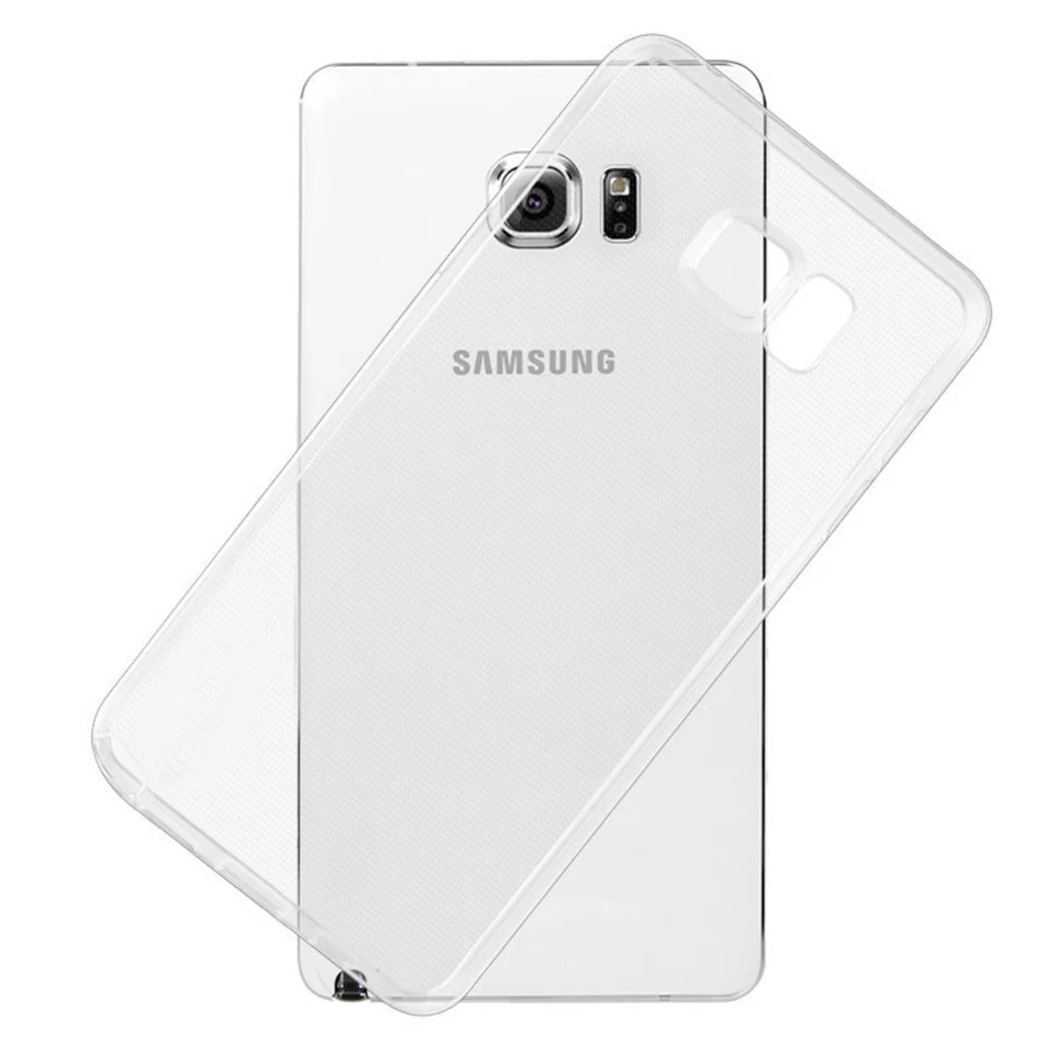 Custodia Cellulare per Samsung Galaxy Note 5 Protettiva Cover Bumper Transparent - Immagine 2 di 3