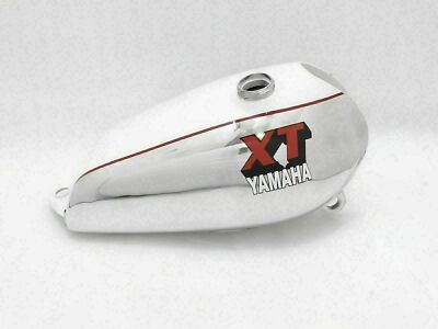 #ad Fuel Petrol Gas Tank White Chrome Painted Steel For Yamaha XT500 $255.14