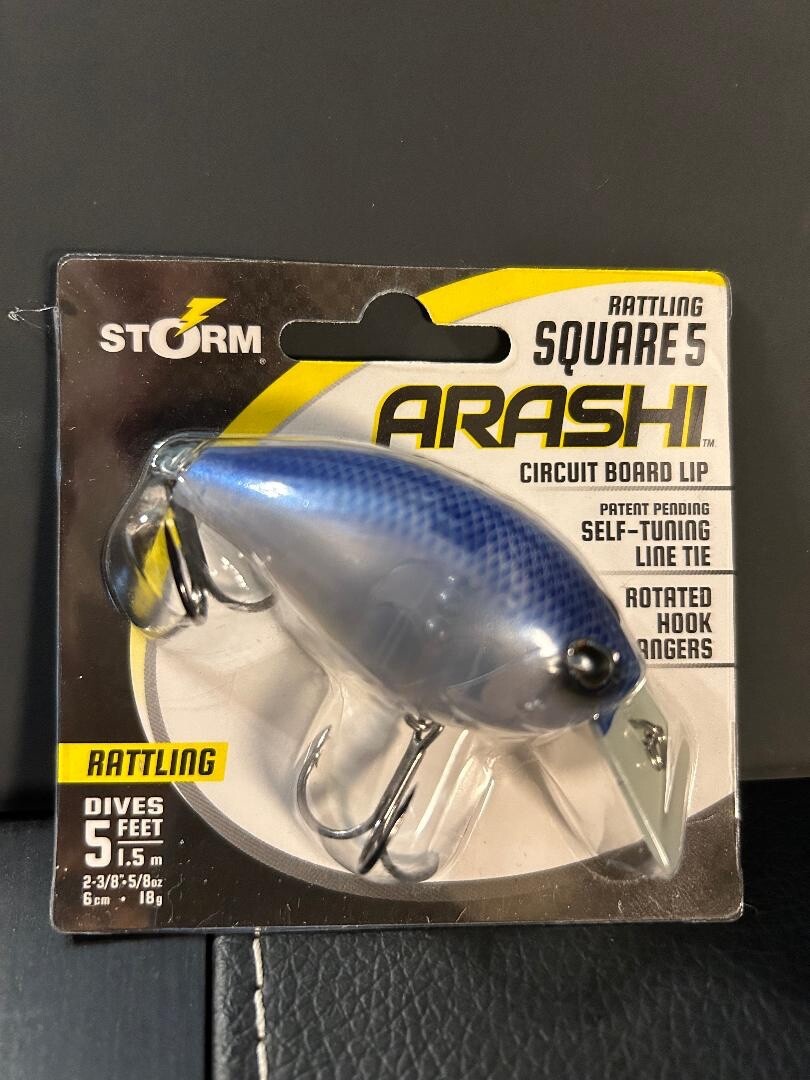 NEW STORM Arashi BLUE SILVER SQUARE bill 2-3/8