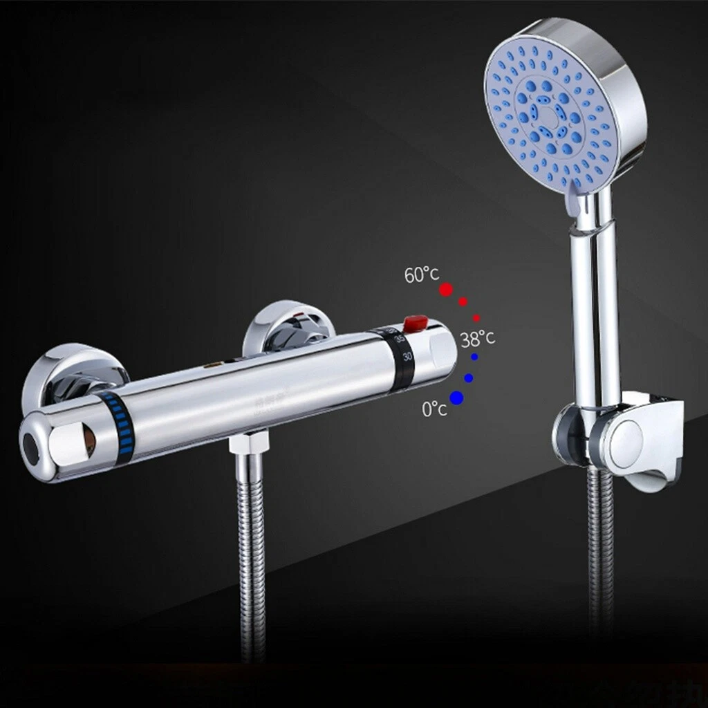 Bathroom Thermostatic Shower Mixer Mount Water Faucet Temperature Control  Valve | eBay