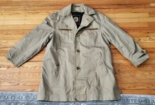 Vintage All Weather Field Jacket Over Coat Khaki Made In Japan Sz Large