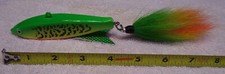 BEAUTIFUL 8" OVERALL WOOD ICE SPEARING DECOY DARTING DECOY  GYO TAIL
