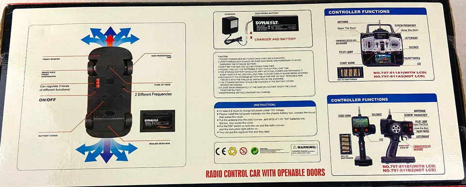 RADIO CONTROL SUPER PFISTER COCHE DEPORTIVO SERIE AMARILLO, 33"X14"X11", 13 lb, Nuevo en caja Foto 4 de 4
