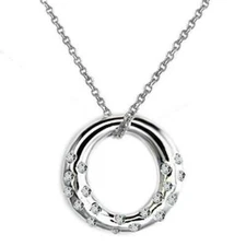 LOAS1319 - High polished (no plating) 925 Sterling Silver Chain Pendant with