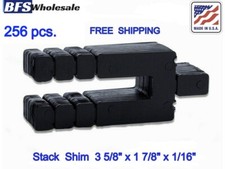 STACK SHIM, plastic Shimstack, Size: 3⅝" x 1¾ x 1/16". 256 pcs. Made in USA