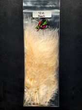 Marabou Plumes - PEACH - 7-8 in. - Fly Tying Materials - STREAMER - JIG - NEW!