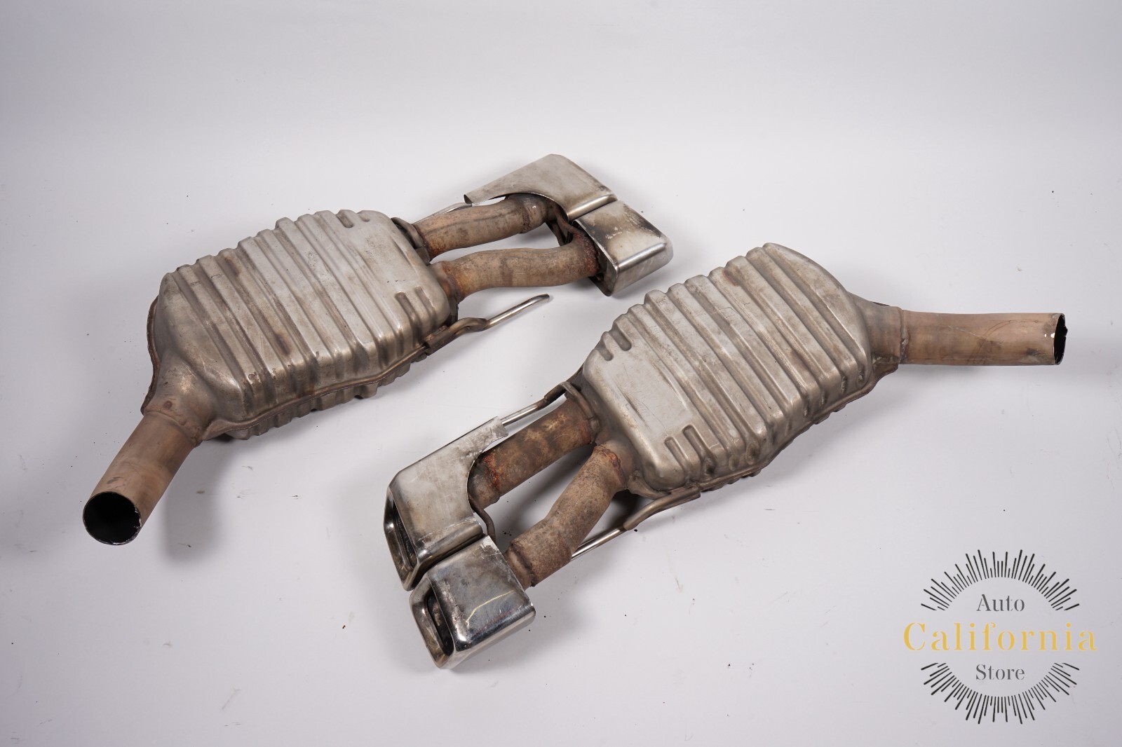 08-10 Mercedes W221 S63 CL63 AMG Exhaust Mufflers Left & Right Set  