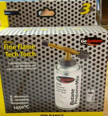 GO SYSTEM GoSystem DIY Fine Flame Gas Tech Torch - MT2055 BNIB