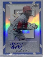 2021 LEAF PERFECT GAME METAL BLUE REFRACTOR MARI BOYD AUTO #16/30
