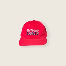 Macy  s Mens Hat Cap Red One Size Most Valuable Dad Snapback Vintage