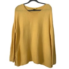 ST. JOHN Yellow Label Wool Blend Oversized Knit Sweater Size Medium Long Sleeve
