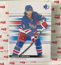 2019-20 sp authentic hockey blue foil jacob trouba #87