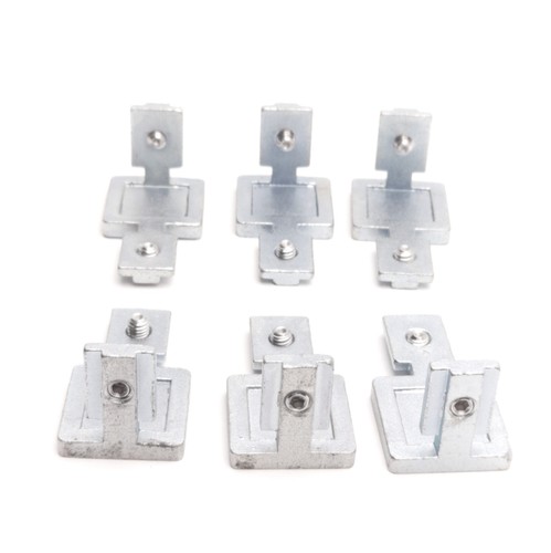 Lot of 6 Misumi HBLBCA6 Blind Corner Brackets 6-Series, M6 Thread, 2-Way - 第 1/4 張圖片