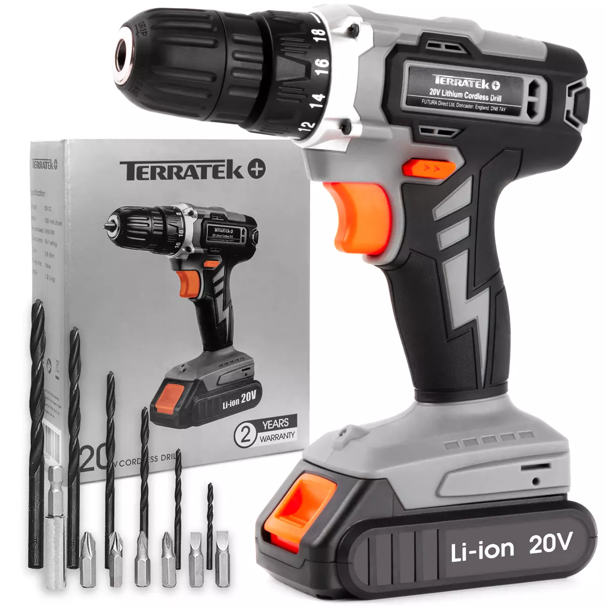 Ensemble de perceuse sans fil Terratek tournevis lectrique combin