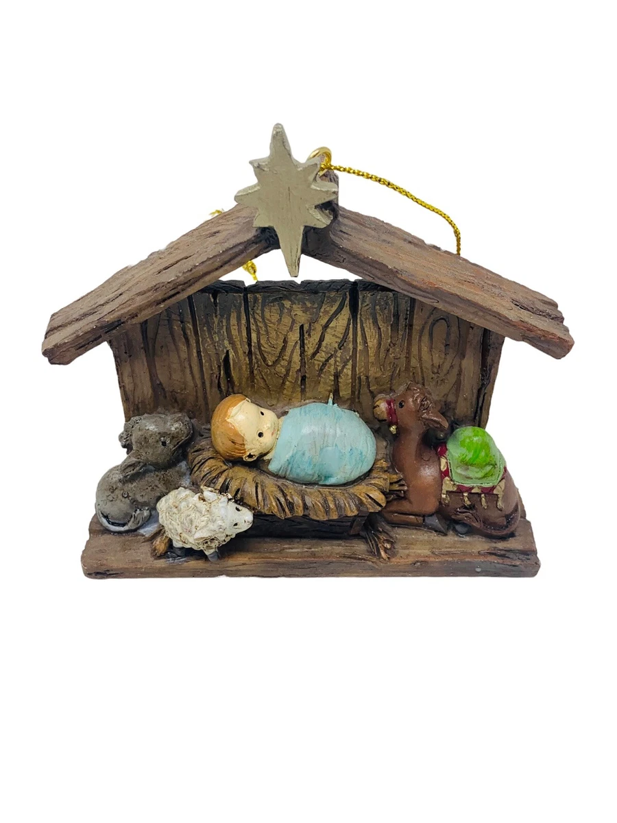 Hobby Lobby Nativity Jesus In Manger with Animals Scene 3.5