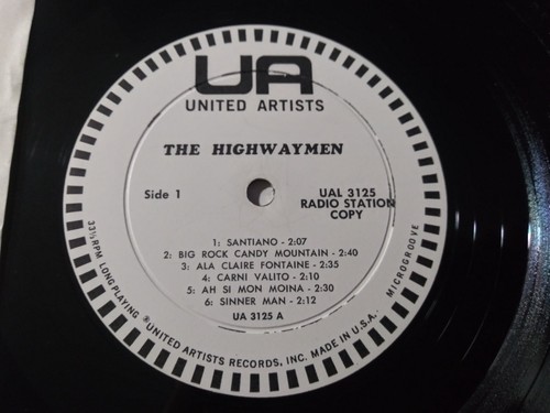 The Highwaymen - Self Titled VG+ Original Promo Mono UA 3125 Record 1960 FOLK - Bild 4 von 4