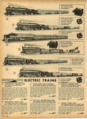1955 PAPER AD 9 PG Merican Flyer Toy Train Sets Chief Diesel Yard King