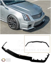 For 09-15 Cadillac CTS-V | CARBON Package Gloss Black Front Lip Splitter Air Dam