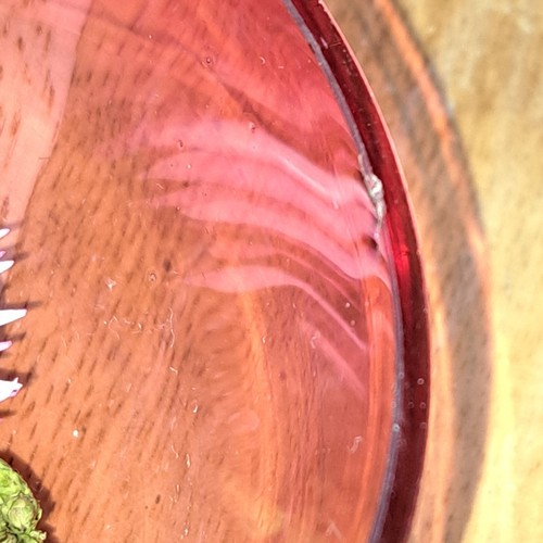 Charming Red Glass Bowl, Great Display, Trinkets, Dried Floral Chocs Etc - Picture 4 of 5