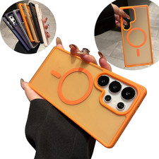 For Samsung Galaxy S25 Ultra S24 S23 S22 Shockproof Matte Case Mag Safe Cover