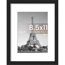 8.5 By 11 Picture Frame, Display Pictures 6x8 with Mat or 8.5 x 11 Without, W...