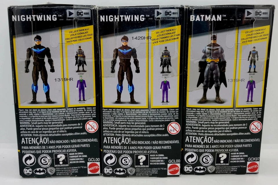 Brand New! LOT of 3 Batman Missions Action Figures Set NIGHTWING & BATMAN Mint🔥 - Image 3 of 4
