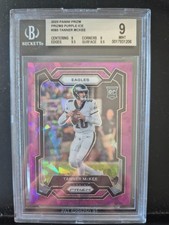 2023 Panini Prizm Rookies Purple Ice Prizm /225 Tanner McKee #383 BGS 9