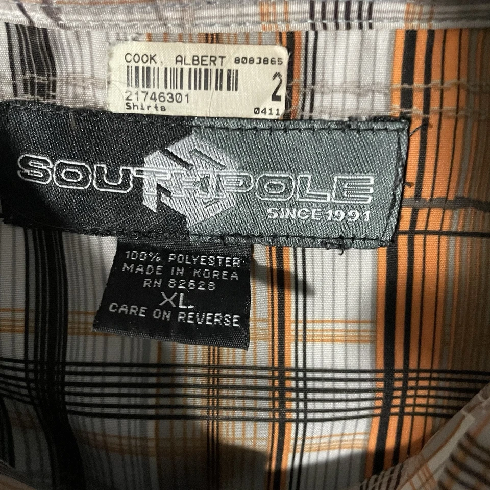 Vintage Southpole Button Up Shirt XL Plaid Y2K Oversized Hip Hop Rap 90s - Image 2 of 4