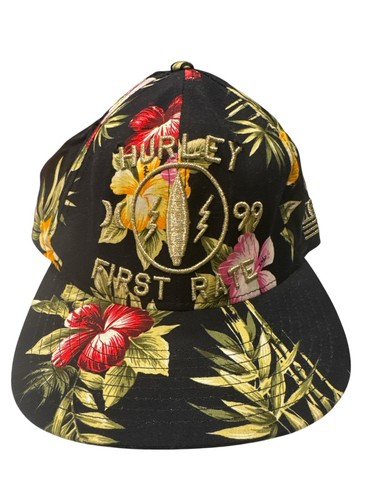 HTF RARE HURLEY FIRST RATE HAWAIIAN COTTON PRINT BASEBALL CAP HAT