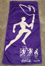RARE ORIGINAL Torch Relay Flag from 1996 Atlanta Olympics Coca-Cola LARGE