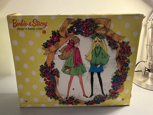 Vintage 1969 Barbie And Stacey sleep’s and keep case