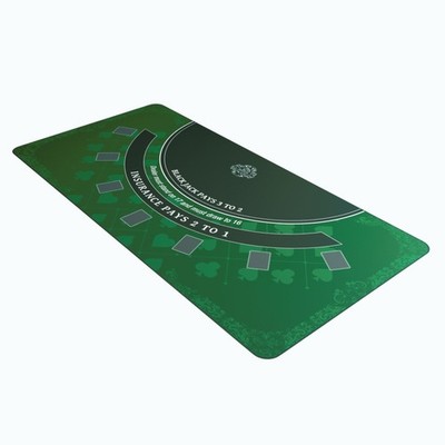 , Blackjack Mat, Non-Slip, Durable, Easy-to-Clean Surface, Perfect for Home o...