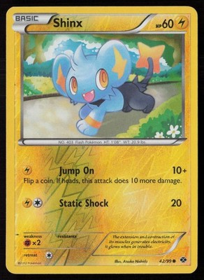 Shinx (42) 42/99 Common Next Destinies Reverse Holofoil LP