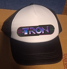 a Black  Adjustable Trucker Baseball Hat Cap Tron
