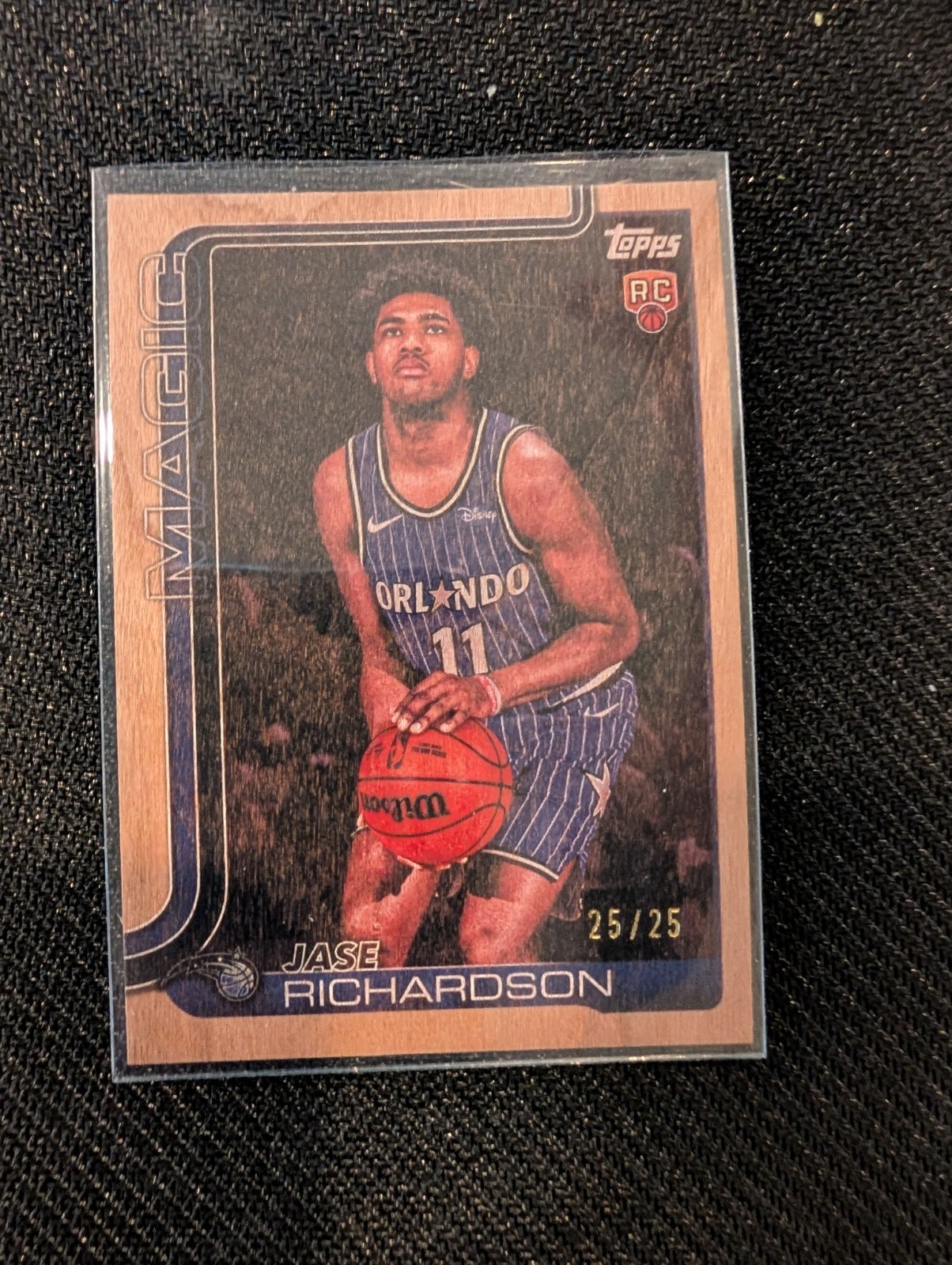 2025-26 Topps Flagship - Jase Richardson #225 Wood Grain /25 (RC)