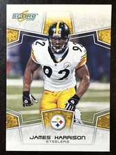 2008 Score James Harrison Rookie Card, #255, Pittsburgh Steelers. rookie card picture