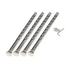 NATIONAL PUBLIC SEATING STEEL STOOL LEG EXTENSIONS (SET OF 4) - SLIVER