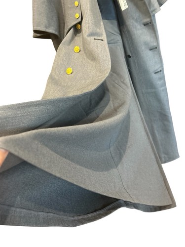 West Point Men’s Gray Double Breasted Cape Military Coat Cadet Store VTG USMA - Picture 5 of 7