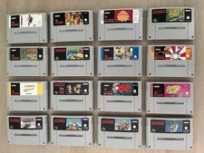 16x Super Nintendo Spiele - Sammlung - Mario Kart, Mario Land, F-Zero und mehr
