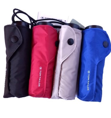 TOM TAILOR Regenschirm Schirm Minischirm Handöffner  schwarz blau grau rot