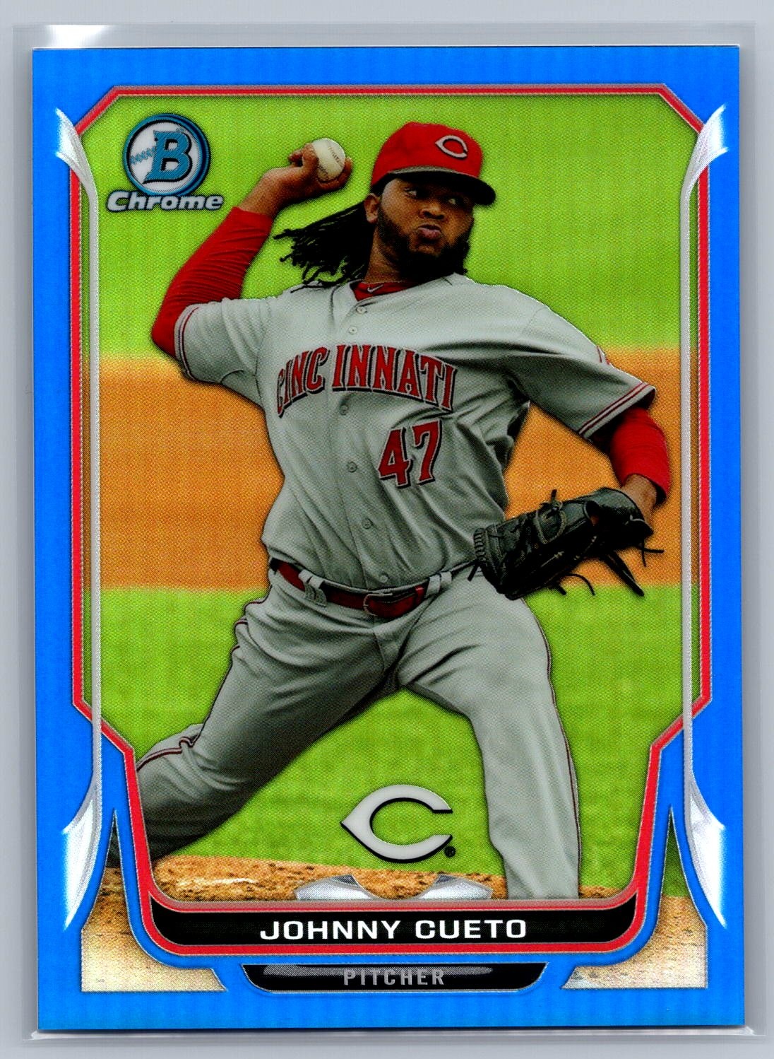 2014 Bowman Chrome #85 Johnny Cueto Cincinnati Reds blue /150