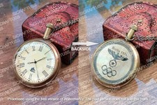 Nautical Antique Berlin 1936 Brass Pocket Watch with Box Gift For Occassion