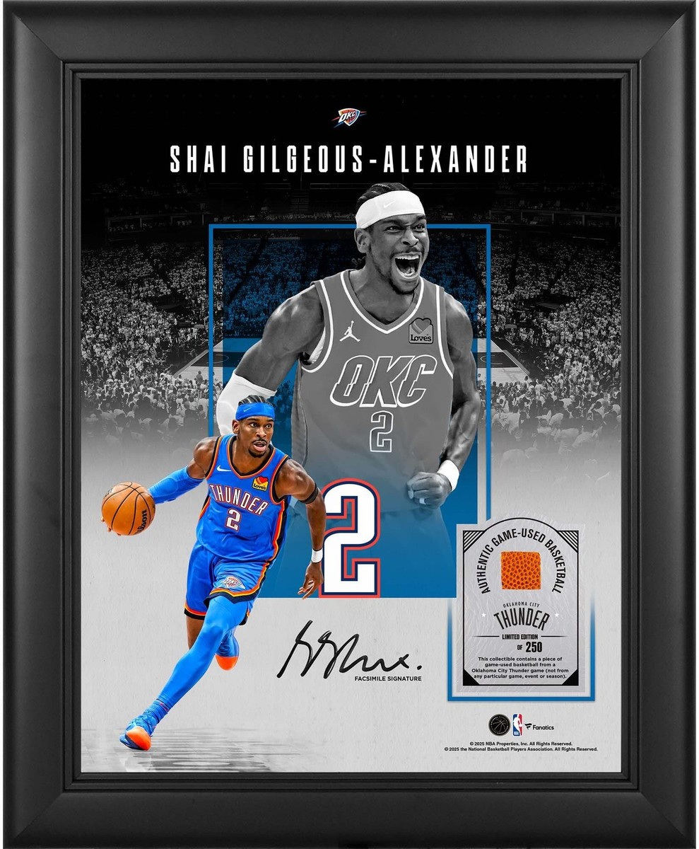 Shai Gilgeous-Alexander Thunder Framed 11x14 Showcase Collage w/GU