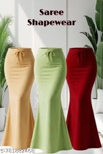 3 Pcs Stretchable Saree Shapewear Petticoat For Women Sari Underskirt Free Size
