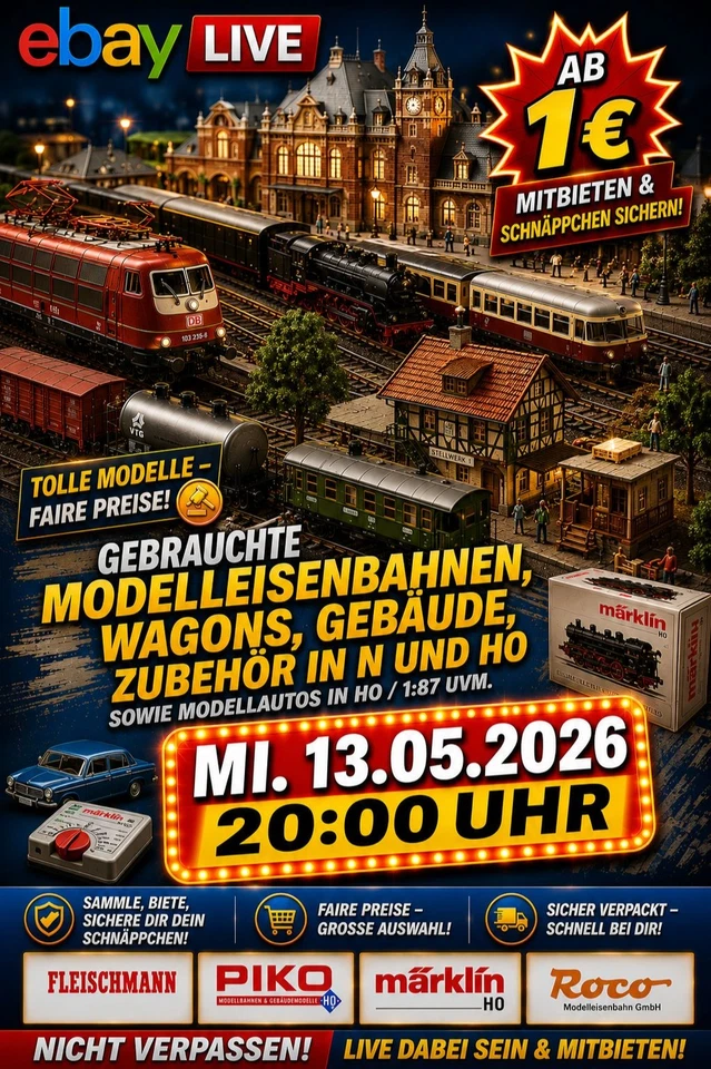 Gebrauchte Modelleisenbahnen, Wagons, Zubehör N/H0 und Modellautos 1:87
